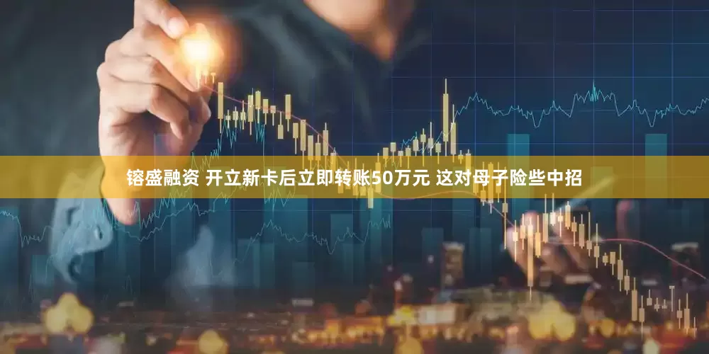 镕盛融资 开立新卡后立即转账50万元 这对母子险些中招